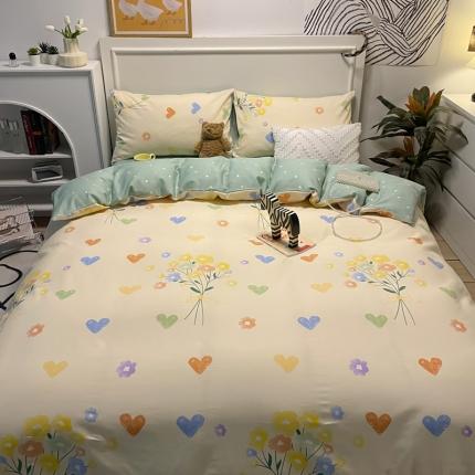 91家纺网 家纺一手货源 找家纺 （总）798家纺 2022新款全棉水洗棉印花四件套