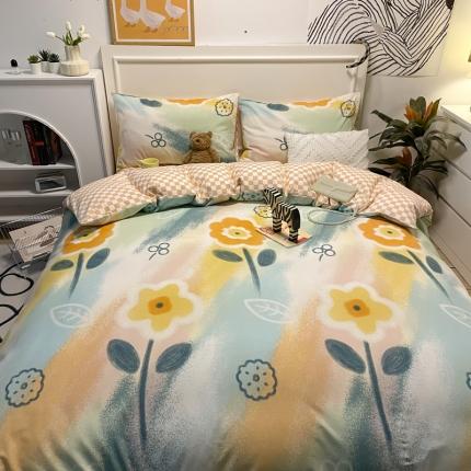 91家纺网 家纺一手货源 找家纺 （总）798家纺 2022新款全棉水洗棉印花四件套