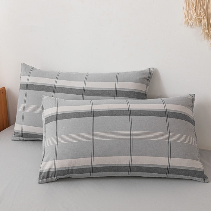 91家纺网 家纺一手货源 找家纺 ab家纺 2022新款全棉水洗棉四件套 北辰 灰