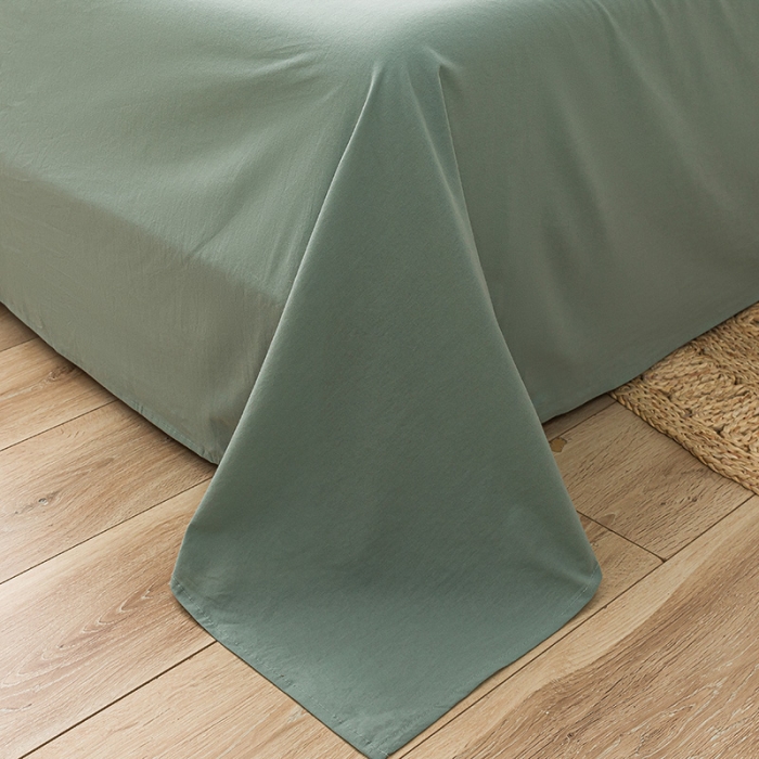 91家纺网 家纺一手货源 找家纺 ab家纺 2022新款全棉水洗棉四件套 冰淇凌绿