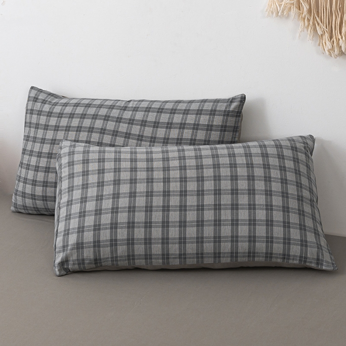 91家纺网 家纺一手货源 找家纺 ab家纺 2022新款全棉水洗棉四件套 加州  灰