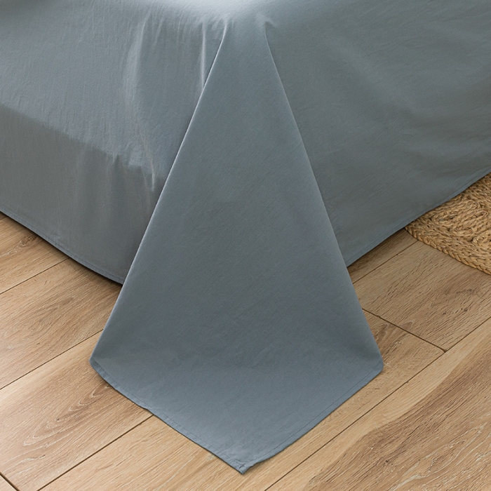 91家纺网 家纺一手货源 找家纺 ab家纺 2022新款全棉水洗棉四件套 蓝小格