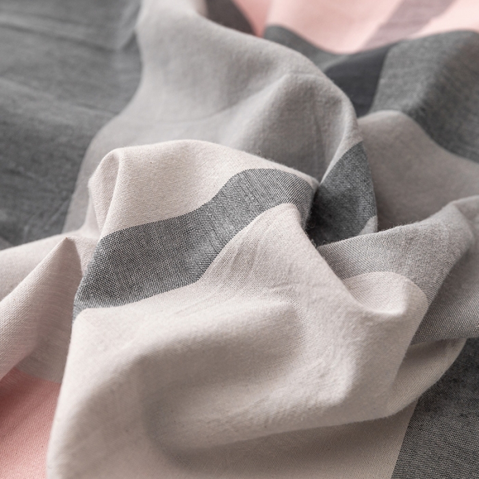 91家纺网 家纺一手货源 找家纺 ab家纺 2022新款全棉水洗棉四件套 梦田粉