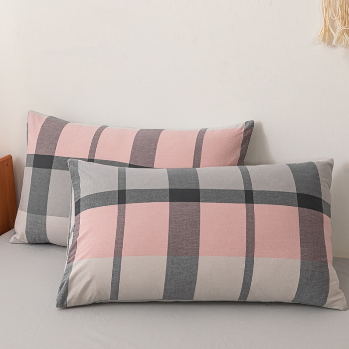 91家纺网 家纺一手货源 找家纺 ab家纺 2022新款全棉水洗棉四件套 梦田粉