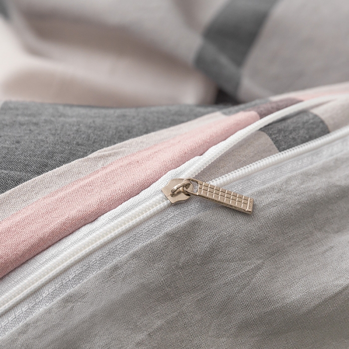 91家纺网 家纺一手货源 找家纺 ab家纺 2022新款全棉水洗棉四件套 梦田粉