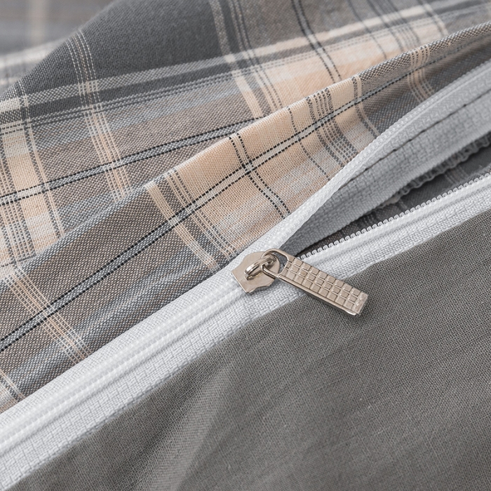 91家纺网 家纺一手货源 找家纺 ab家纺 2022新款全棉水洗棉四件套 乔南  灰