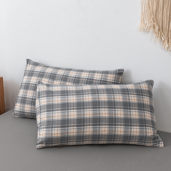 91家纺网 家纺一手货源 找家纺 ab家纺 2022新款全棉水洗棉四件套 乔南  灰