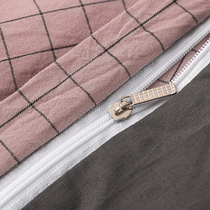 91家纺网 家纺一手货源 找家纺 ab家纺 2022新款全棉水洗棉四件套 小资生活   豆沙