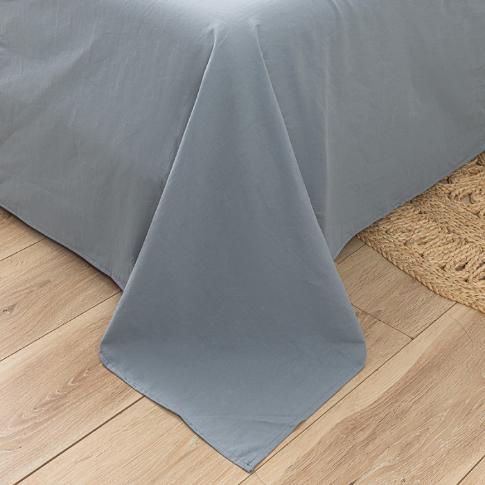 91家纺网 家纺一手货源 找家纺 ab家纺 2022新款全棉水洗棉四件套 小资生活  蓝灰