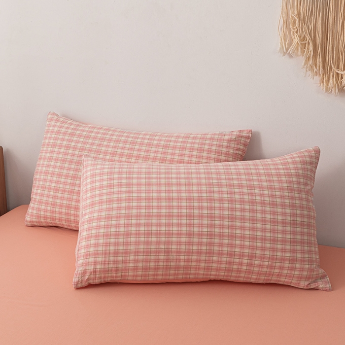 91家纺网 家纺一手货源 找家纺 ab家纺 2022新款全棉水洗棉四件套 寻梦  粉