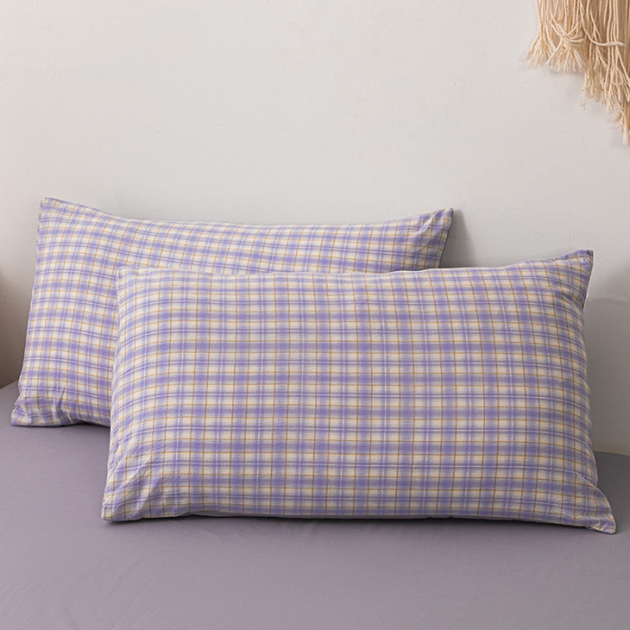 91家纺网 家纺一手货源 找家纺 ab家纺 2022新款全棉水洗棉四件套 寻梦  紫