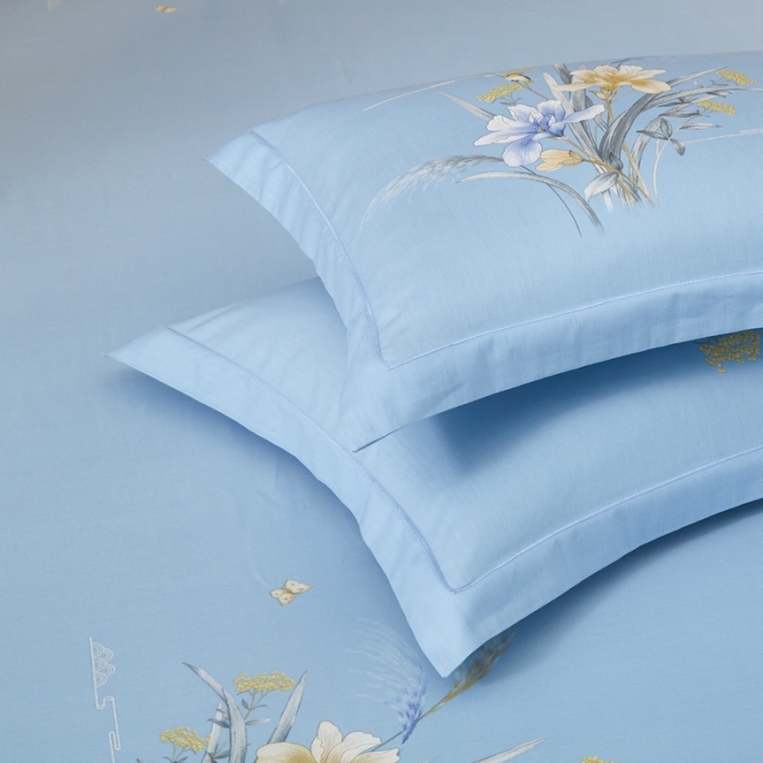 91家纺网 家纺一手货源 找家纺 金纱玉纺2022新款全棉大版印花13372四件套风和日丽-粉