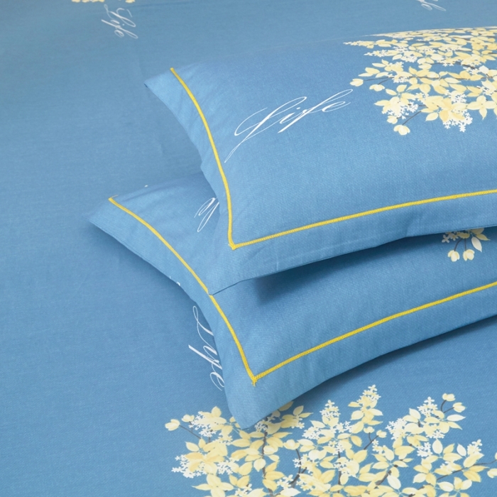 91家纺网 家纺一手货源 找家纺 金纱玉纺 2022新款全棉大版印花13372四件套 幻想