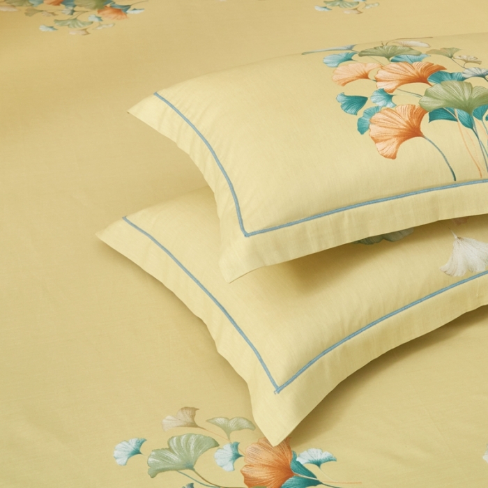 91家纺网 家纺一手货源 找家纺 金纱玉纺 2022新款全棉大版印花13372四件套 慕璃-绿