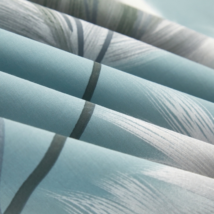 91家纺网 家纺一手货源 找家纺 金纱玉纺2022新款全棉大版印花13372四件套清风薇漾-兰