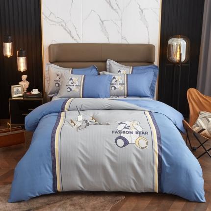 金纱玉纺 2022新款全棉大版印花13372四件套 玄机