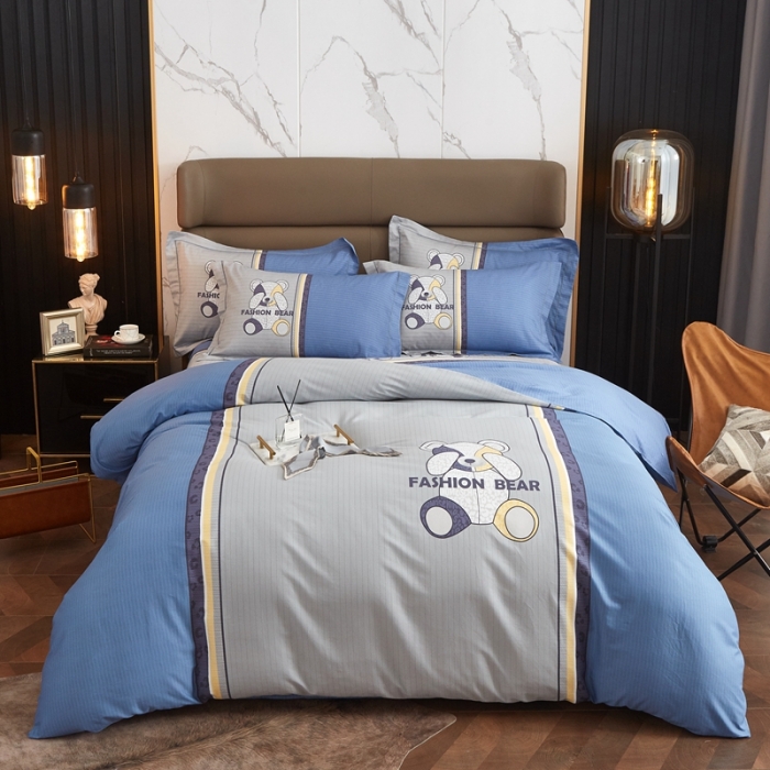 91家纺网 家纺一手货源 找家纺 金纱玉纺 2022新款全棉大版印花13372四件套 玄机