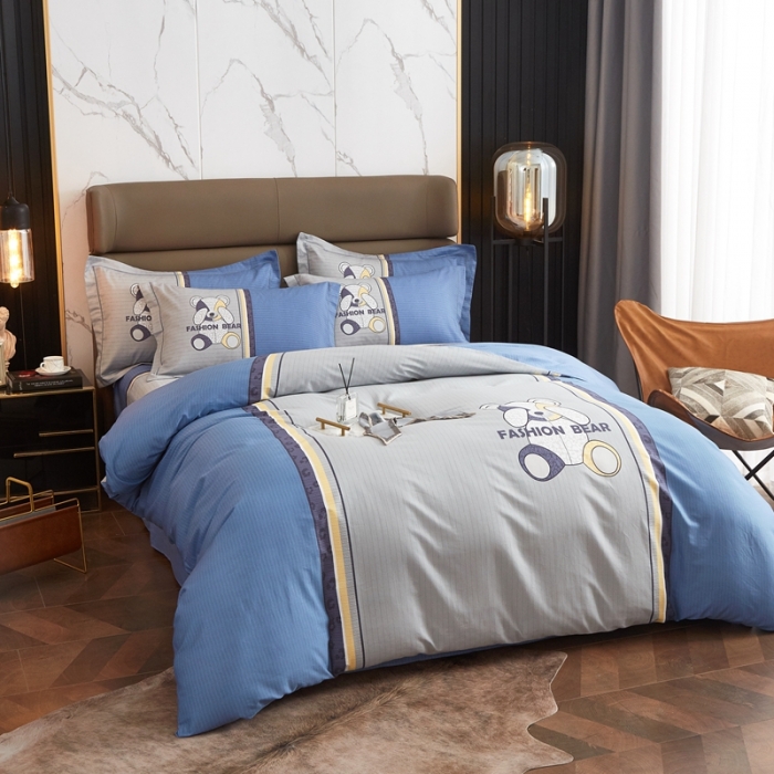 91家纺网 家纺一手货源 找家纺 金纱玉纺 2022新款全棉大版印花13372四件套 玄机