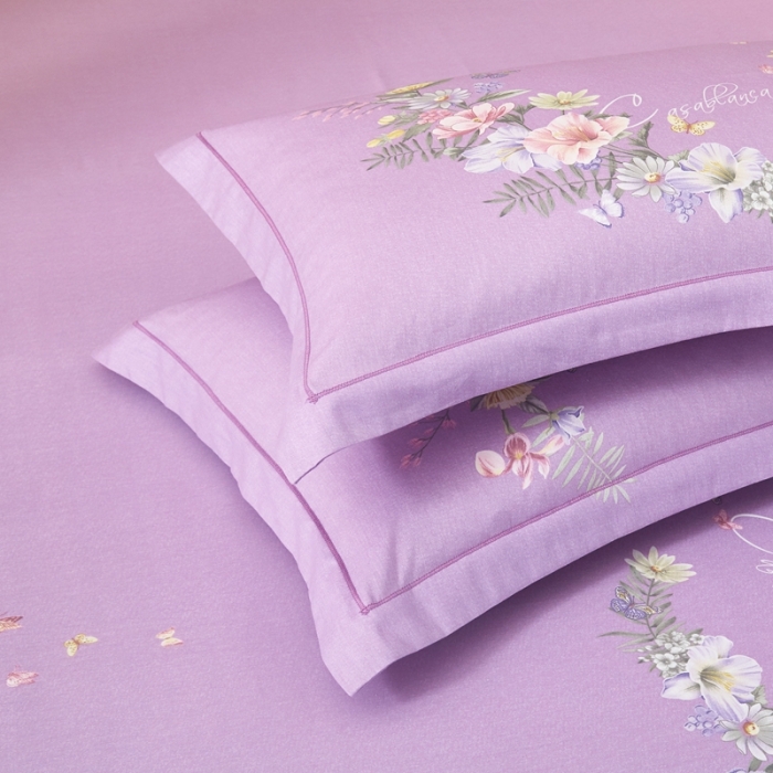 91家纺网 家纺一手货源 找家纺 金纱玉纺 2022新款全棉大版印花13372四件套 雪欣