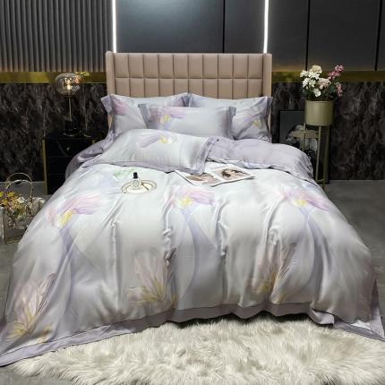 91家纺网 家纺一手货源 找家纺 娇逸家居 2022新款兰精天丝印花四件套（同系列有夏被） 采薇