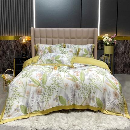 91家纺网 家纺一手货源 找家纺 （总）娇逸家居2022新款兰精天丝印花四件套（同系列有夏被）