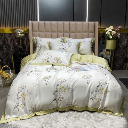 91家纺网 家纺一手货源 找家纺 （总）娇逸家居2022新款兰精天丝印花四件套（同系列有夏被）