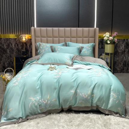 91家纺网 家纺一手货源 找家纺 （总）娇逸家居2022新款兰精天丝印花四件套（同系列有夏被）