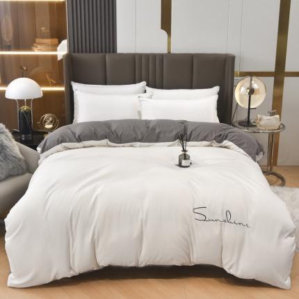 91家纺网 家纺一手货源 找家纺 （总）七仙女家纺 2025新款轻奢绣花双拼单被套直播货源稳定