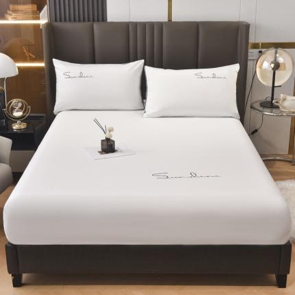 91家纺网 家纺一手货源 找家纺 七仙女家纺 2025新款亲肤磨毛绣花款单床笠床罩直播供货 本白