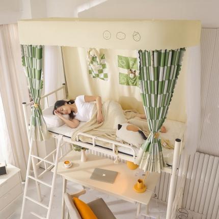 91家纺网 家纺一手货源 找家纺 卓尔居 2025新款学生导轨蚊帐 山茶花