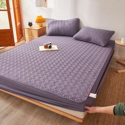 给笠 2023新款直播爆款夹棉床笠 格律-莫奈紫