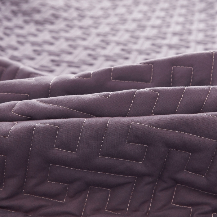 91家纺网 家纺一手货源 找家纺 给笠 2023新款直播爆款夹棉床笠 格律-莫奈紫