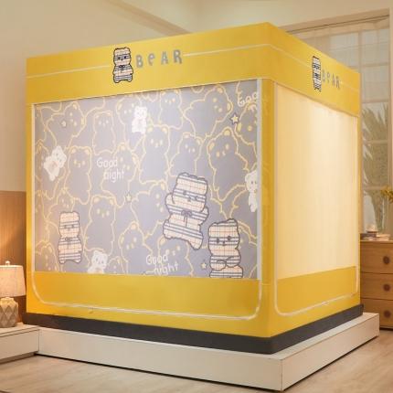 91家纺网 家纺一手货源 找家纺 卓尔居 2022新款成人坐床床帘蚊帐 像素熊