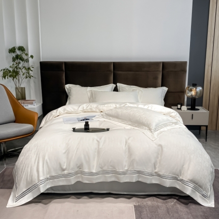 91家纺网 家纺一手货源 找家纺 2022新款100支天丝提花四件套、夏被四件套