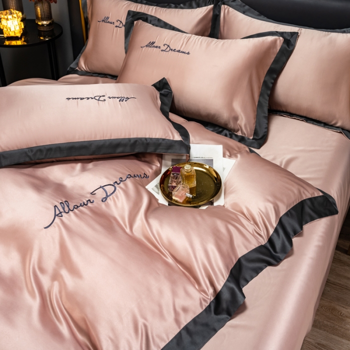 91家纺网 家纺一手货源 找家纺 （总）欧冠 2022新款高端绣花水洗真丝四件套