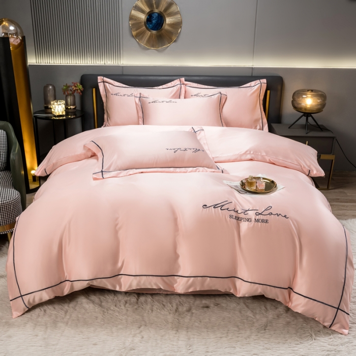 91家纺网 家纺一手货源 找家纺 绒世界 2022新款高端水洗真丝四件套香格里拉系列 香格里拉-仙姿玉