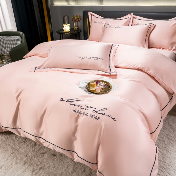 91家纺网 家纺一手货源 找家纺 绒世界 2022新款高端水洗真丝四件套香格里拉系列 香格里拉-仙姿玉