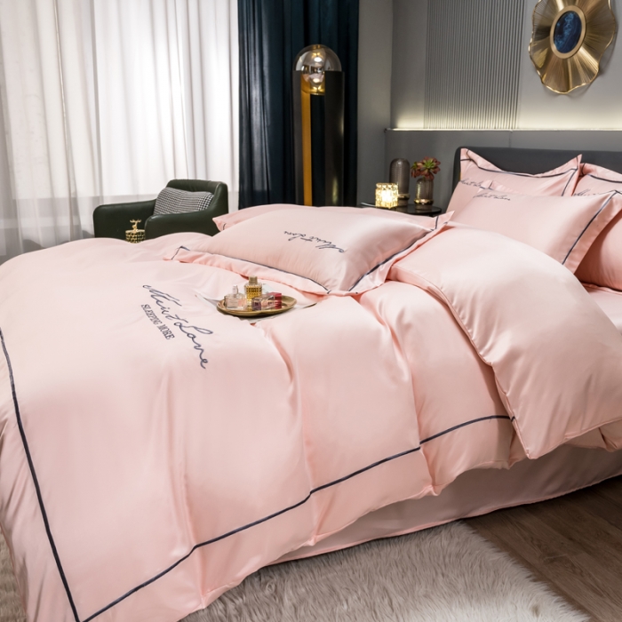 91家纺网 家纺一手货源 找家纺 绒世界 2022新款高端水洗真丝四件套香格里拉系列 香格里拉-仙姿玉