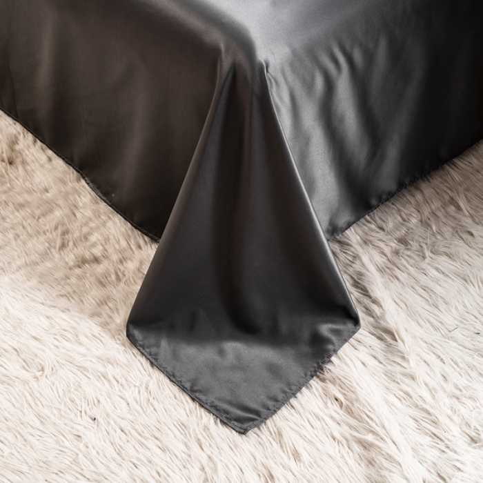 91家纺网 家纺一手货源 找家纺 绒世界 2022新款高端水洗真丝四件套典雅系列 典雅-绅士灰