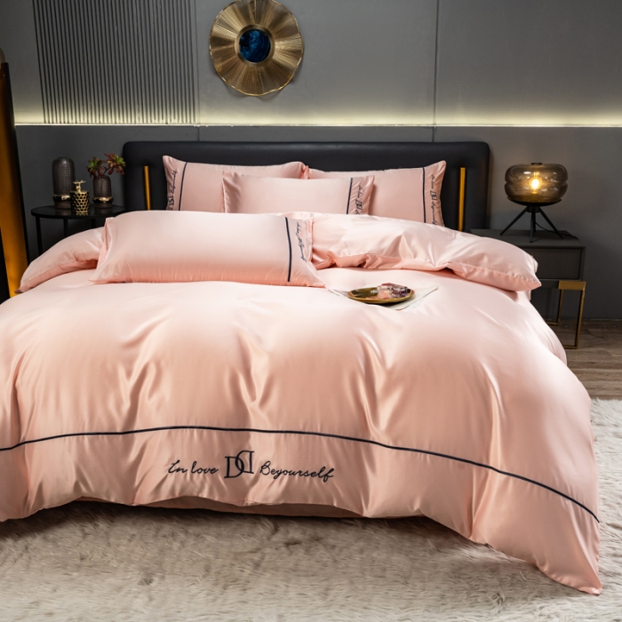 91家纺网 家纺一手货源 找家纺 绒世界 2022新款高端水洗真丝四件套奢华系列 奢华-优雅玉