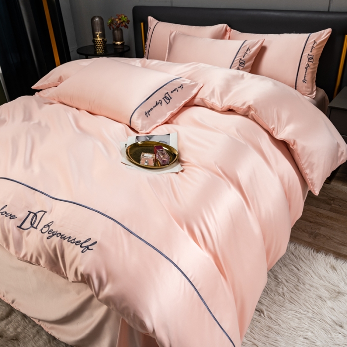 91家纺网 家纺一手货源 找家纺 绒世界 2022新款高端水洗真丝四件套奢华系列 奢华-优雅玉