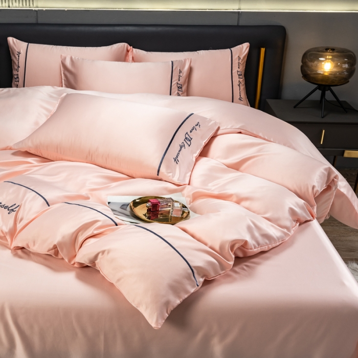 91家纺网 家纺一手货源 找家纺 绒世界 2022新款高端水洗真丝四件套奢华系列 奢华-优雅玉