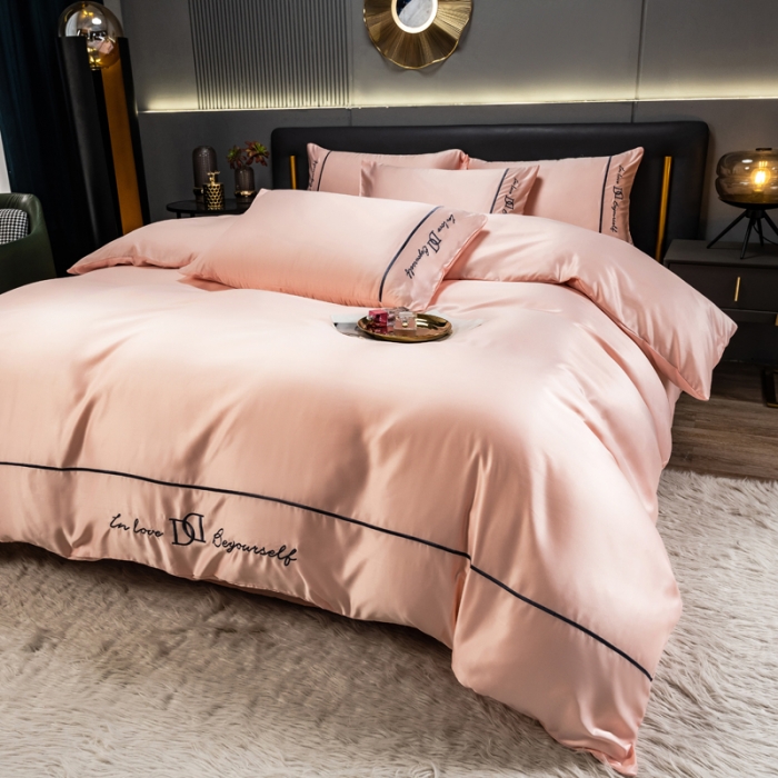 91家纺网 家纺一手货源 找家纺 绒世界 2022新款高端水洗真丝四件套奢华系列 奢华-优雅玉