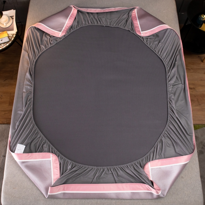 91家纺网 家纺一手货源 找家纺 欧冠 2022新款高端碳光1800冰丝席系列碳光冰丝-粉色