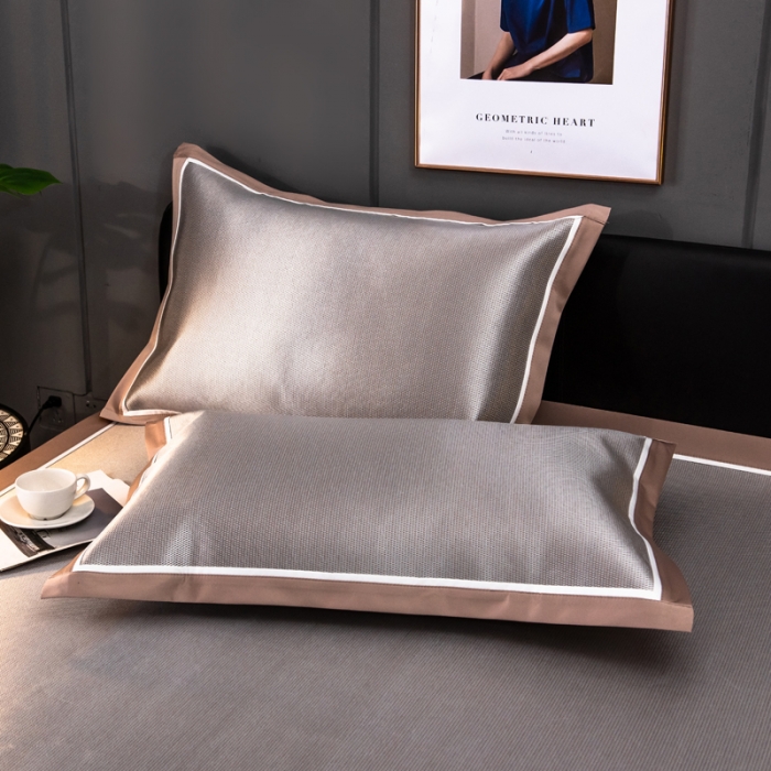 91家纺网 家纺一手货源 找家纺 欧冠 2022新款高端碳光1800冰丝席系列碳光冰丝-咖啡