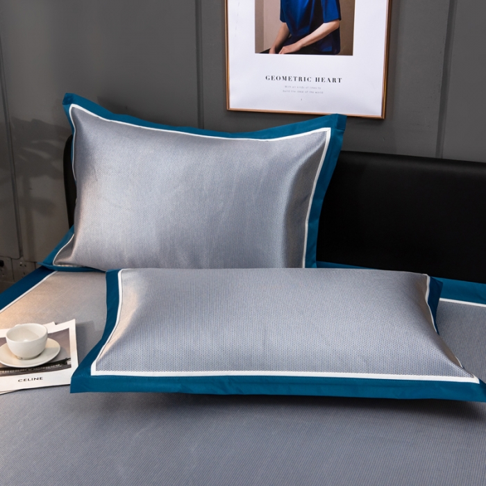 91家纺网 家纺一手货源 找家纺 欧冠 2022新款高端碳光1800冰丝席系列碳光冰丝-深蓝