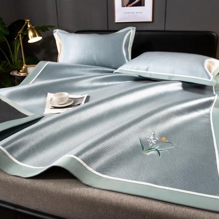 欧冠 2022新款高端碳光1800冰丝席系列碳光冰丝-水绿