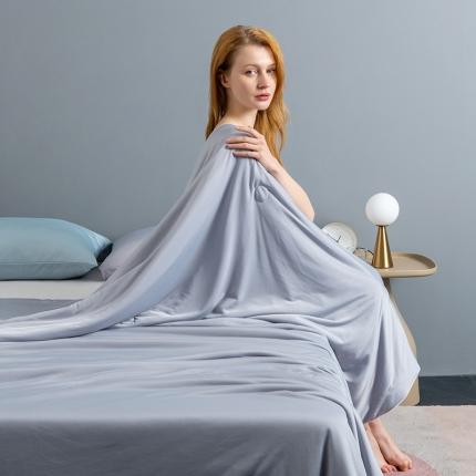 鸣升 新款100%锦纶A类凉感丝夏被冰淇淋空调被网红直播 高级灰