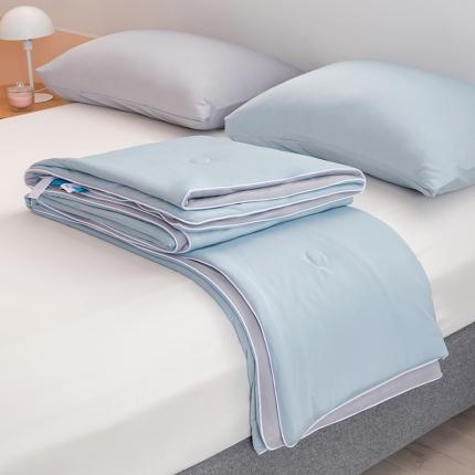 91家纺网 家纺一手货源 找家纺 (总)鸣升新款100%锦纶A类凉感丝夏被冰淇淋空调被网红直播