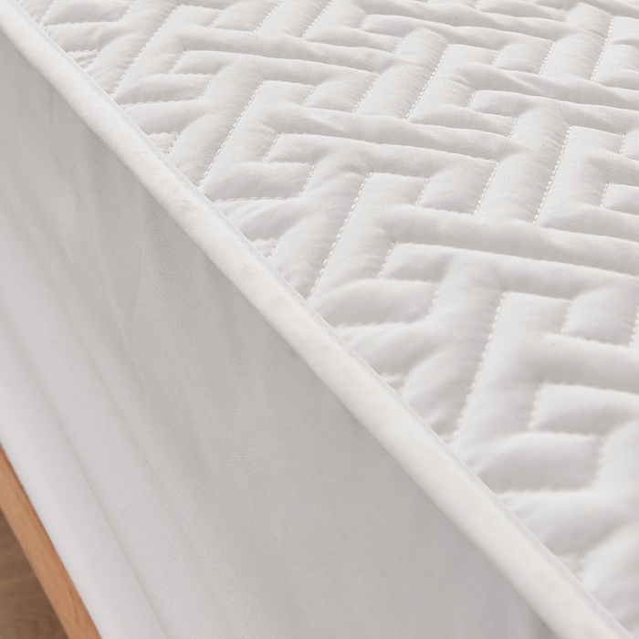 91家纺网 家纺一手货源 找家纺 给笠 2023新款直播爆款夹棉床笠 格律-酒店白